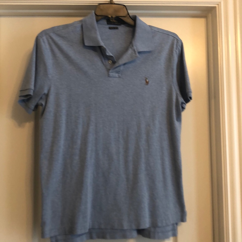 Size L Heather Blue Polo by Ralph Lauren shirt